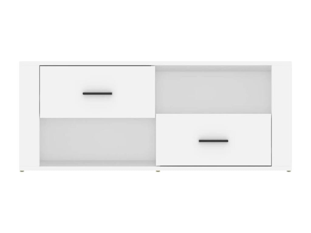 White TV stand 100x35x40 cm Engineered wood DNKE37635