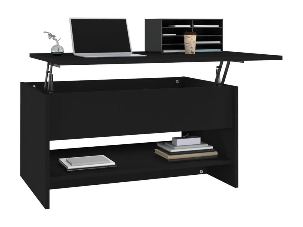 Coffee table, black, 80x50x40 cm, engineered wood, KSXA07382