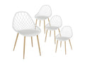 Lumenao - Set of 4 White Chairs with Rounded Shell WJMS69595