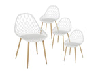 Lumenao - Set of 4 White Chairs with Rounded Shell WJMS69595