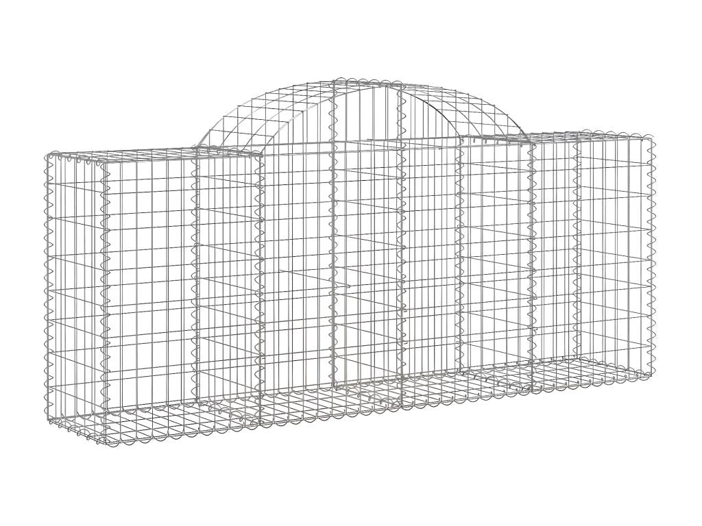 18-piece arched gabion baskets, 200x50x80/100 cm, galvanized iron, IOGT80825