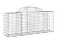 18-piece arched gabion baskets, 200x50x80/100 cm, galvanized iron, IOGT80825