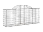 18-piece arched gabion baskets, 200x50x80/100 cm, galvanized iron, IOGT80825