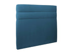 Blue Velvet Lines Headboard, 180 cm Wide - 10 cm Thick, Padded, BZAY46061