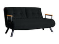 Lumenao 2-seater sofa bed, convertible sofa, guest sofa, storage bed, 133x78 h78 cm, Black PDLP90961