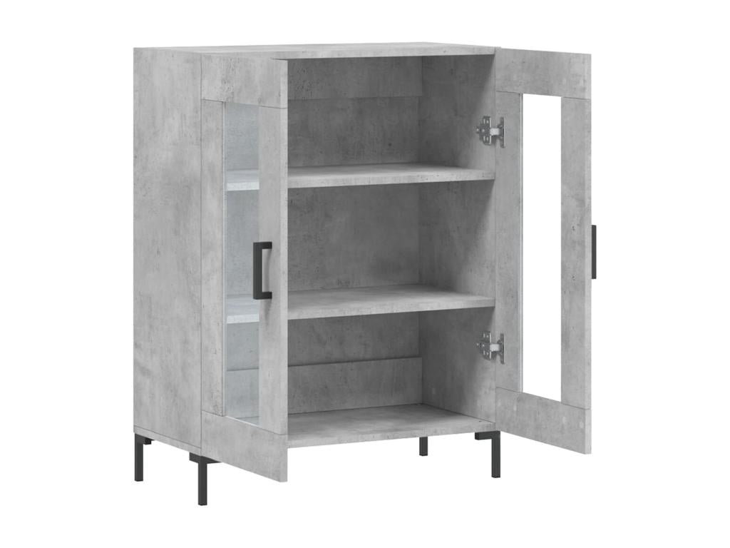 Concrete grey sideboard 69.5x34x90 cm engineered wood DCPR00696