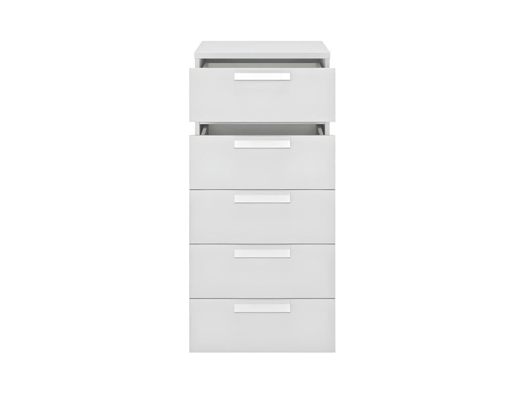 5-Drawer Chest of Drawers, White - Ventoriq MMPF76777