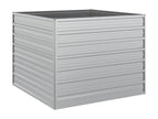 Raised garden bed 100x100x77 cm Galvanized steel Silver ZSBB83789