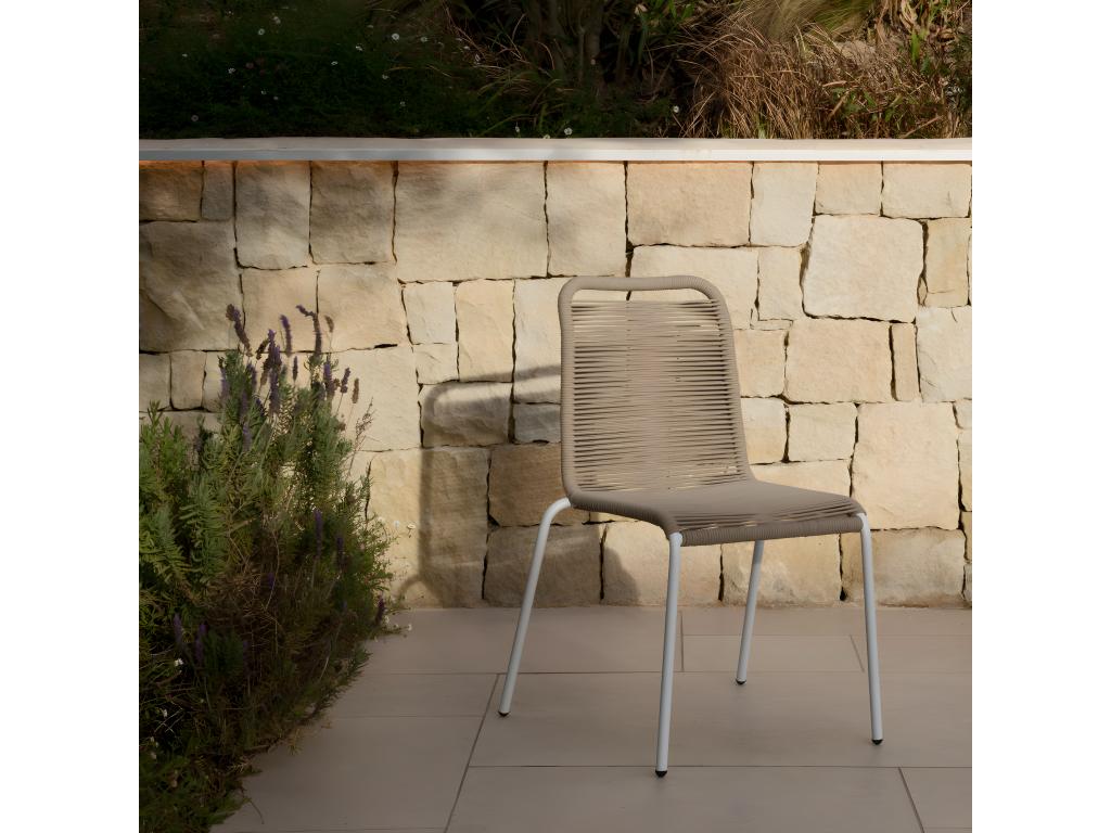 Natural metal outdoor chair 83 cm x 54 cm - Ventoriq LFGG68234