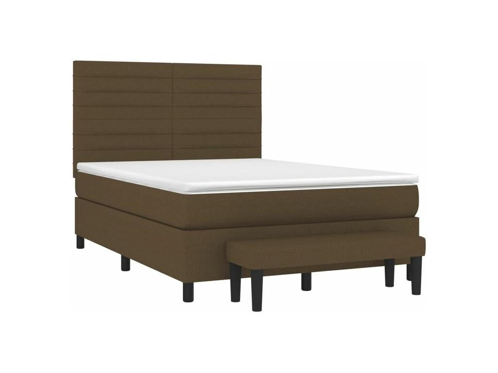 Lumenao bed base with dark brown mattress 140x200 ZHAY68535