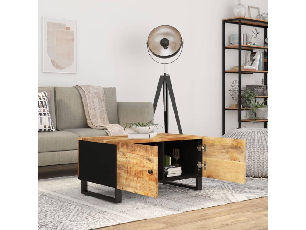 Coffee table 80x50x40 cm Solid and engineered mango wood GBCU86664