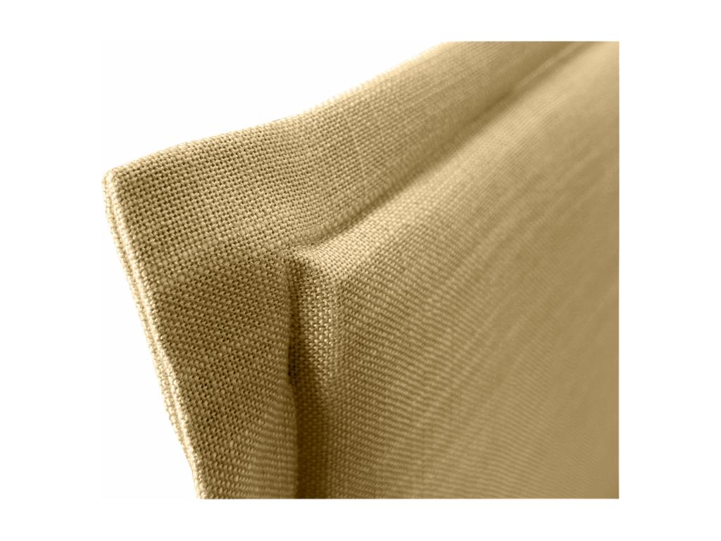 Lumenao Plain Natural Linen Headboard with Piping 135x105cm with Legs for 120/135cm Beds - Navy Blue DZNI86286