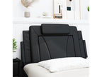 Black faux leather headboard cushion 100 cm ORPV07241
