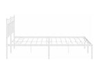 Metal bed frame with white headboard 160x200 cm MZTV28949
