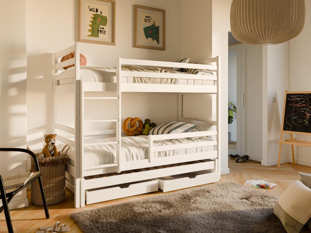 Lumenao BB004 Bunk Beds 90x190 cm White JBLS05137