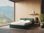 Chenille fabric storage bed 160x200 - green - Lumenao WDXU35523