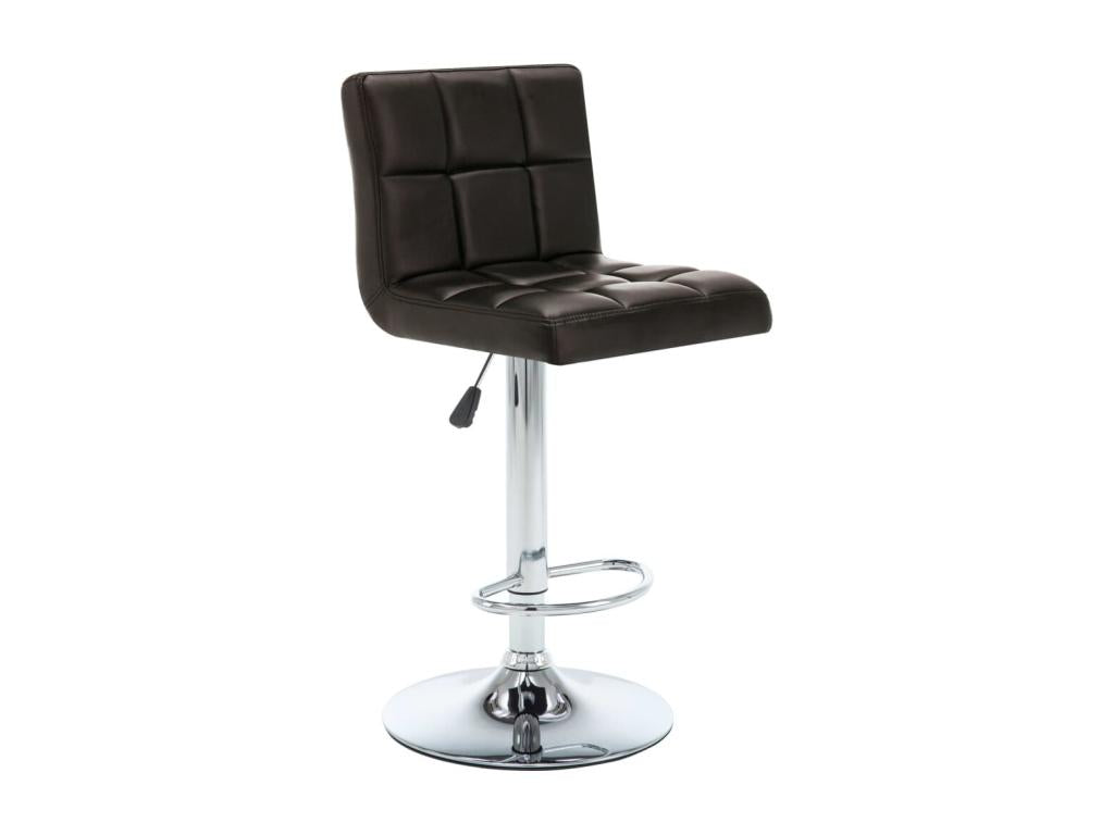 Bar stools, 2 pcs, Brown Faux Leather, 12 RHQD42295