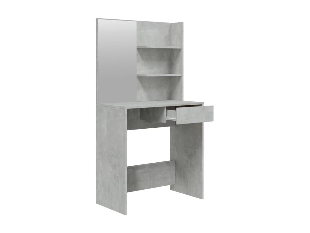 Dressing table with mirror, concrete grey, 74.5x40x141 cm, RCRH84037