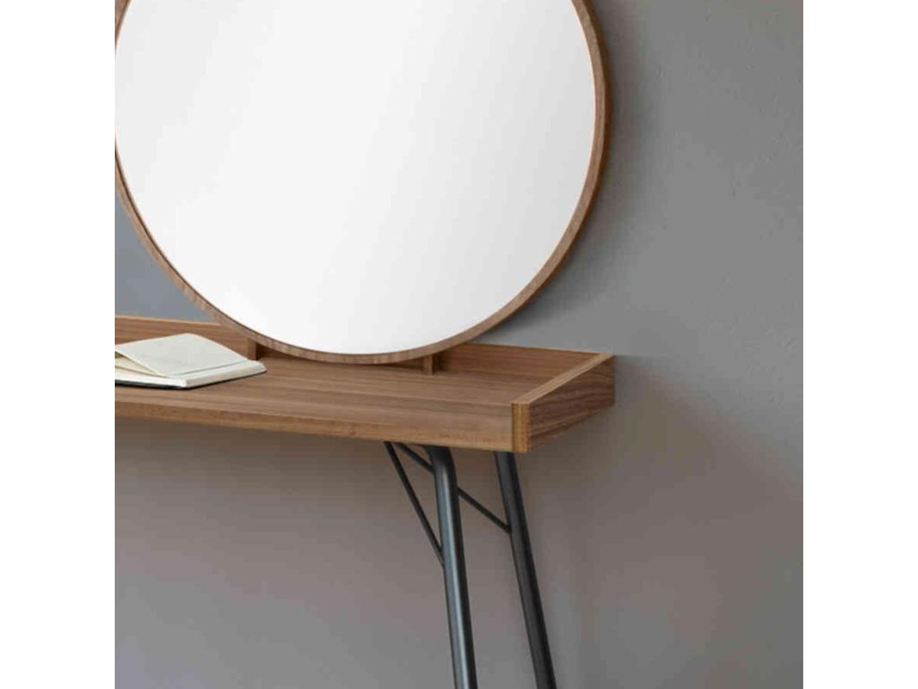 Dressing table with mirror in imitation walnut wood - CF0061 OCUJ19998