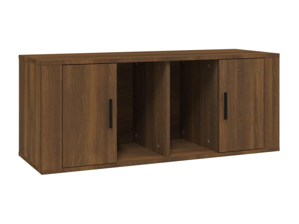Brown Oak TV Stand 100x35x40 cm Engineered Wood JWGT79296