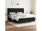 Upholstered bed base with mattress, black, 180x200 cm, fabric FSEY47149