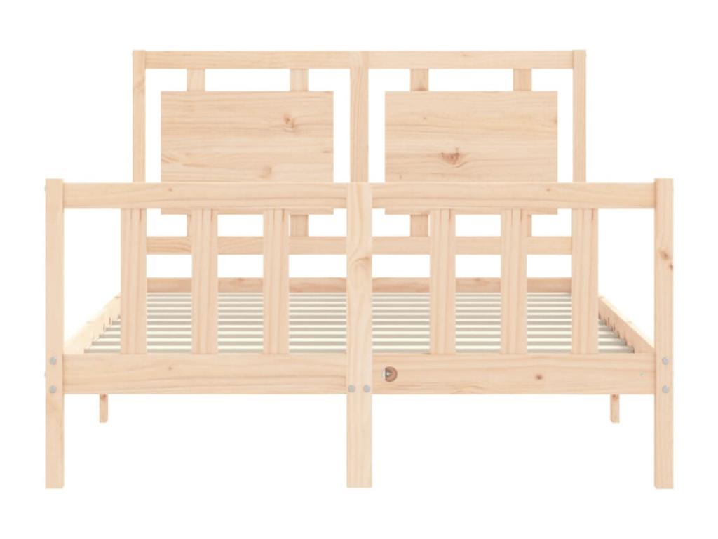 Bed frame with headboard 140x190 solid wood DAYZ82642
