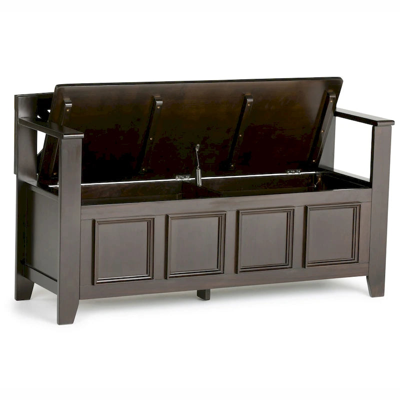 WYNDENHALL Halifax 48 inch Wide Solid Wood Transitional Entryway Bench - 48 Inches wide