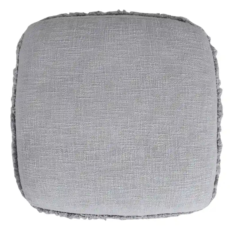 Sevita Solid Textured Stripe Pouf Ottoman