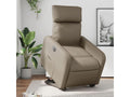 Electric recliner armchair, cappuccino color, faux leather, FBGS53341