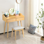 Vanity Table Set with Removable Mirror