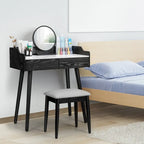 Vanity Table Set with Removable Mirror
