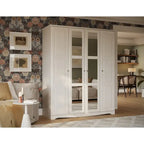 100% Solid Wood Regal 4-Door Wardrobe Armoire by Palace Imports