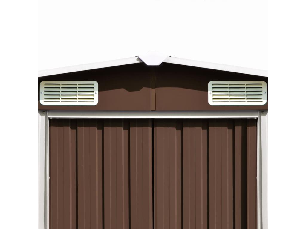 Brown garden shed 257x990x181 Galvanized steel HRDL61634