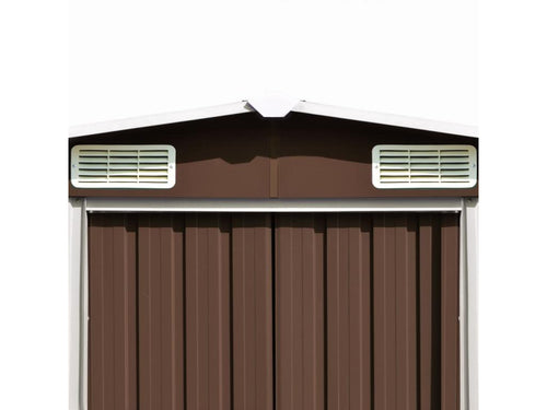 Brown garden shed 257x990x181 Galvanized steel HRDL61634