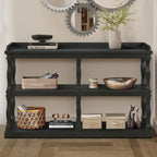 Console Table with 3-Tier Open Storage Spaces - N/A