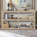Console Table with 3-Tier Open Storage Spaces - N/A