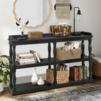 Console Table with 3-Tier Open Storage Spaces - N/A