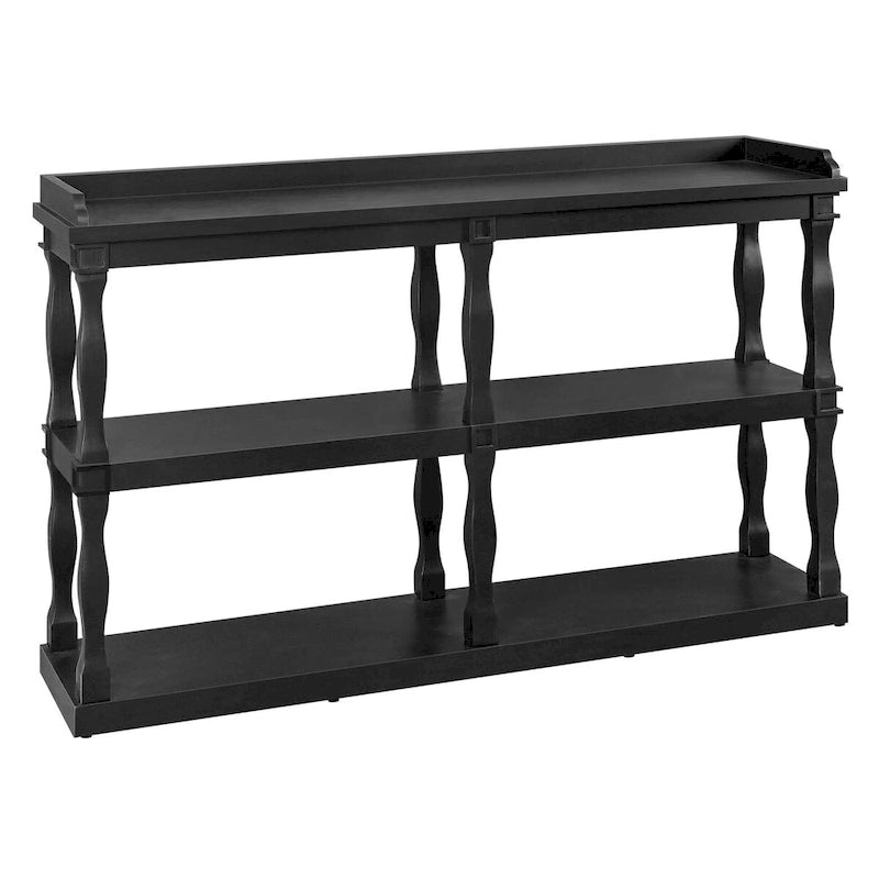 Console Table with 3-Tier Open Storage Spaces - N/A
