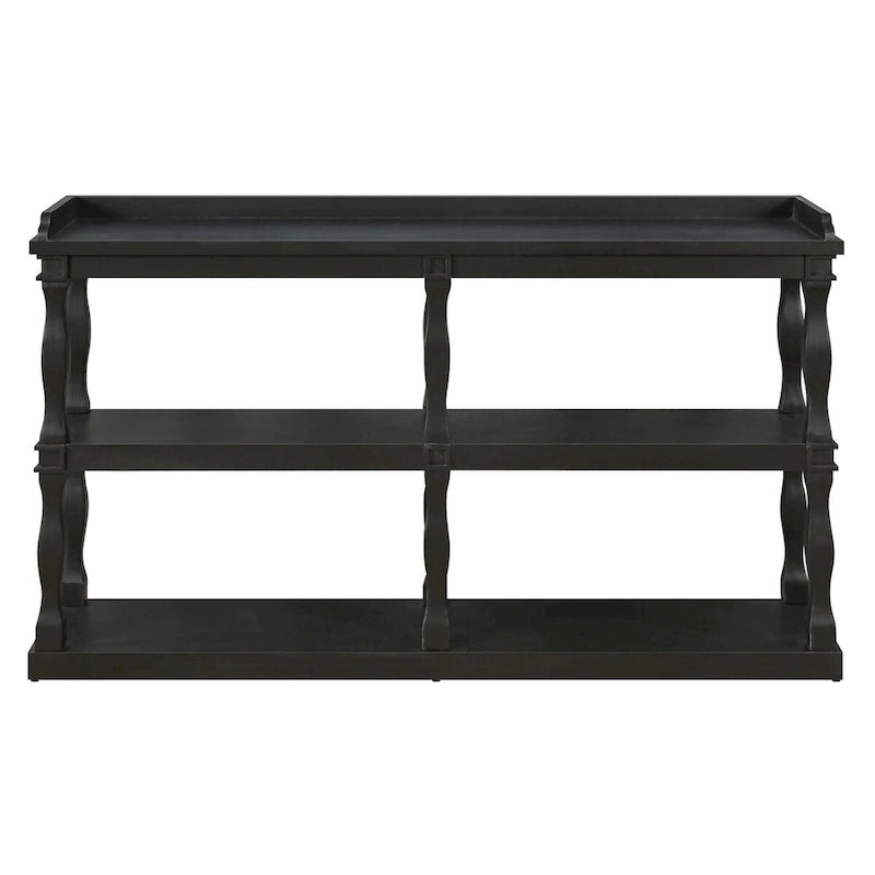 Console Table with 3-Tier Open Storage Spaces - N/A