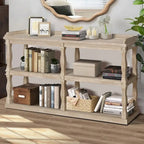 Console Table with 3-Tier Open Storage Spaces - N/A