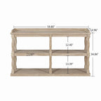 Console Table with 3-Tier Open Storage Spaces - N/A