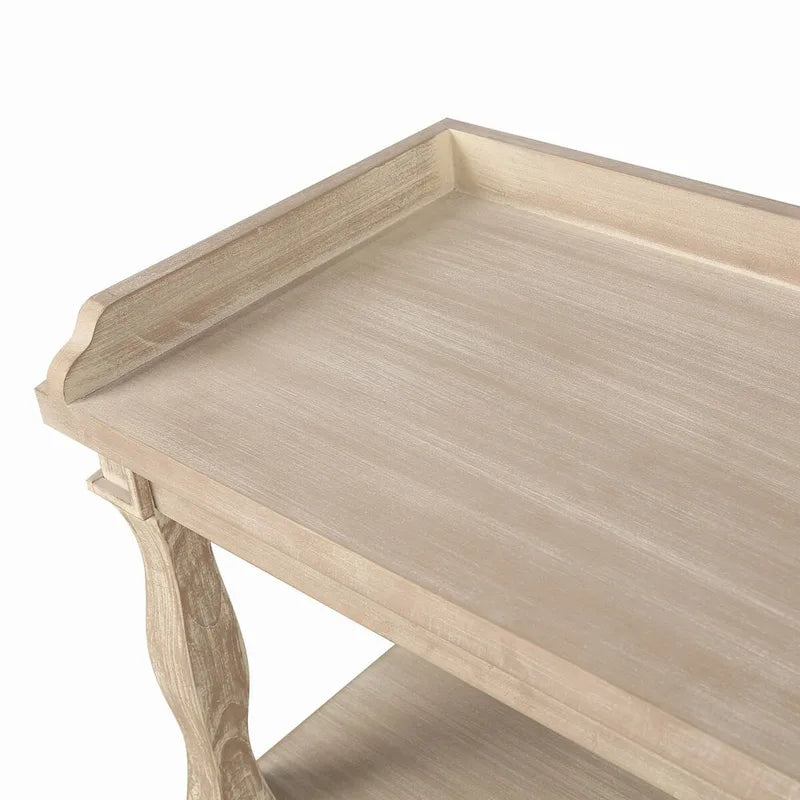 Console Table with 3-Tier Open Storage Spaces - N/A