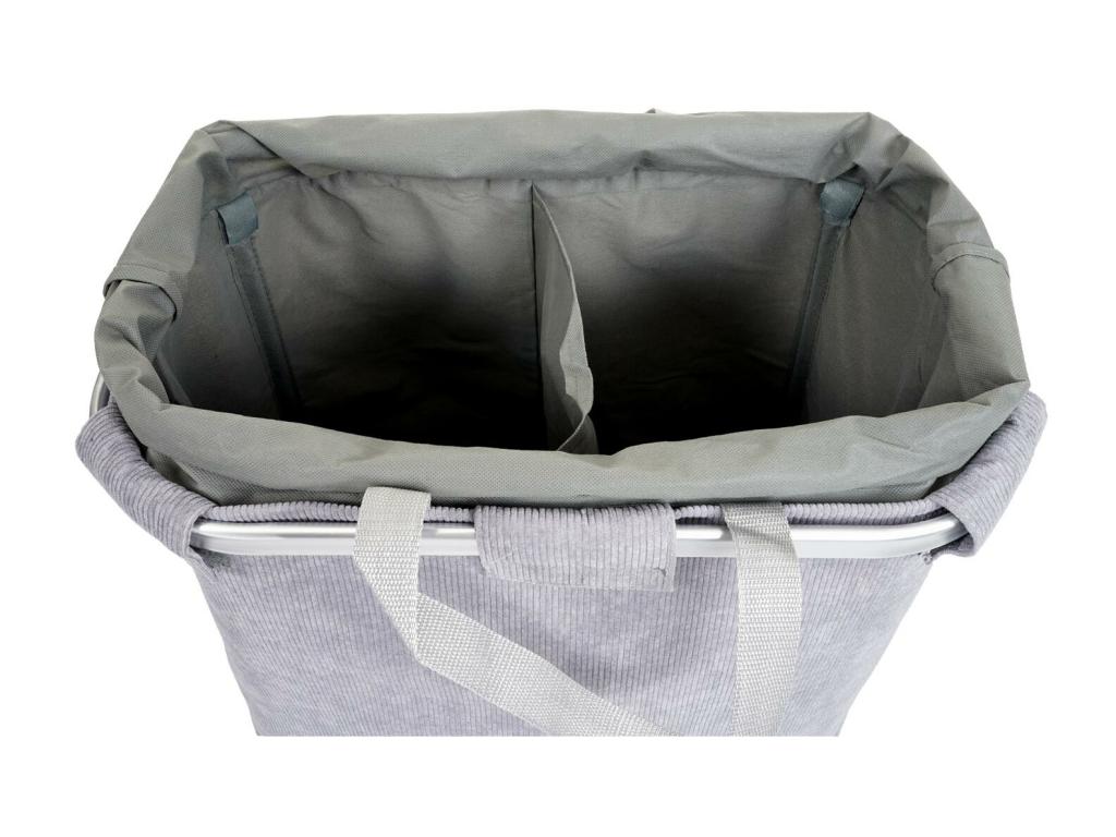 Lumenao-C34 grey velvet laundry hamper FOYH46728