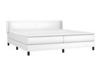 Lumenao bed base with mattress, white, 200x200 cm, faux leather, LIEF56277