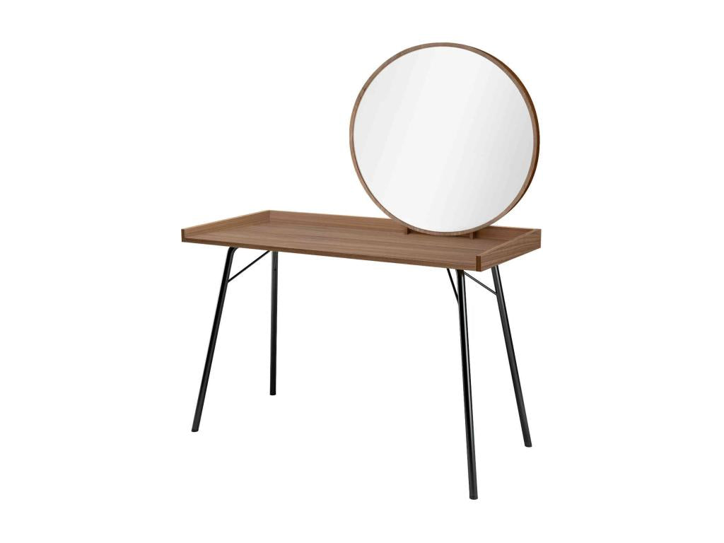 Dressing table with mirror in imitation walnut wood - CF0061 OCUJ19998