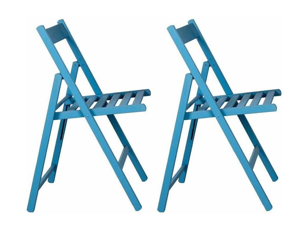 Folding wooden chair, set of 2, KWIL72746