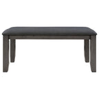 6 PCS Dining Room Table and Chairs with Bench, Rustic Wood Dining Set for 6