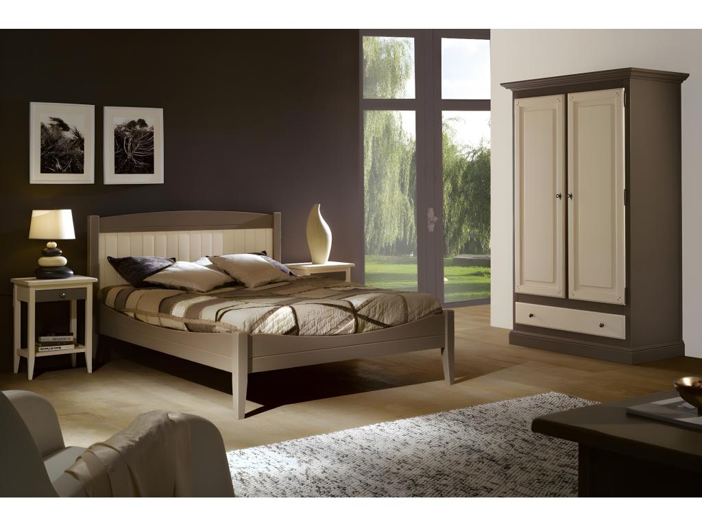 Ventoriq solid pine bedside table - wenge finish VJII27684