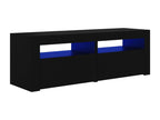 TV stand with LED vents, black, 120x35x40 cm QTER33808