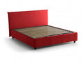 Ventoriq Double Bed with Storage Bed and Fabric Upholstery, Made in Italy, Front Opening, Suitable for 140x190 cm Mattress, Red, IMVG25405